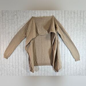KAOS Made in Italy Women’s Cardigan Sweater Beige Tan Wool Cashmere Small